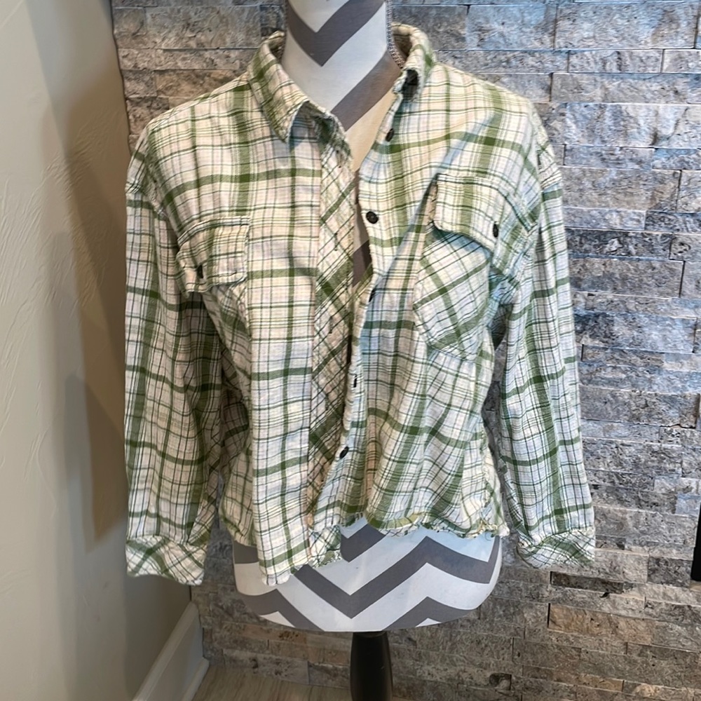 Green checkered flannel